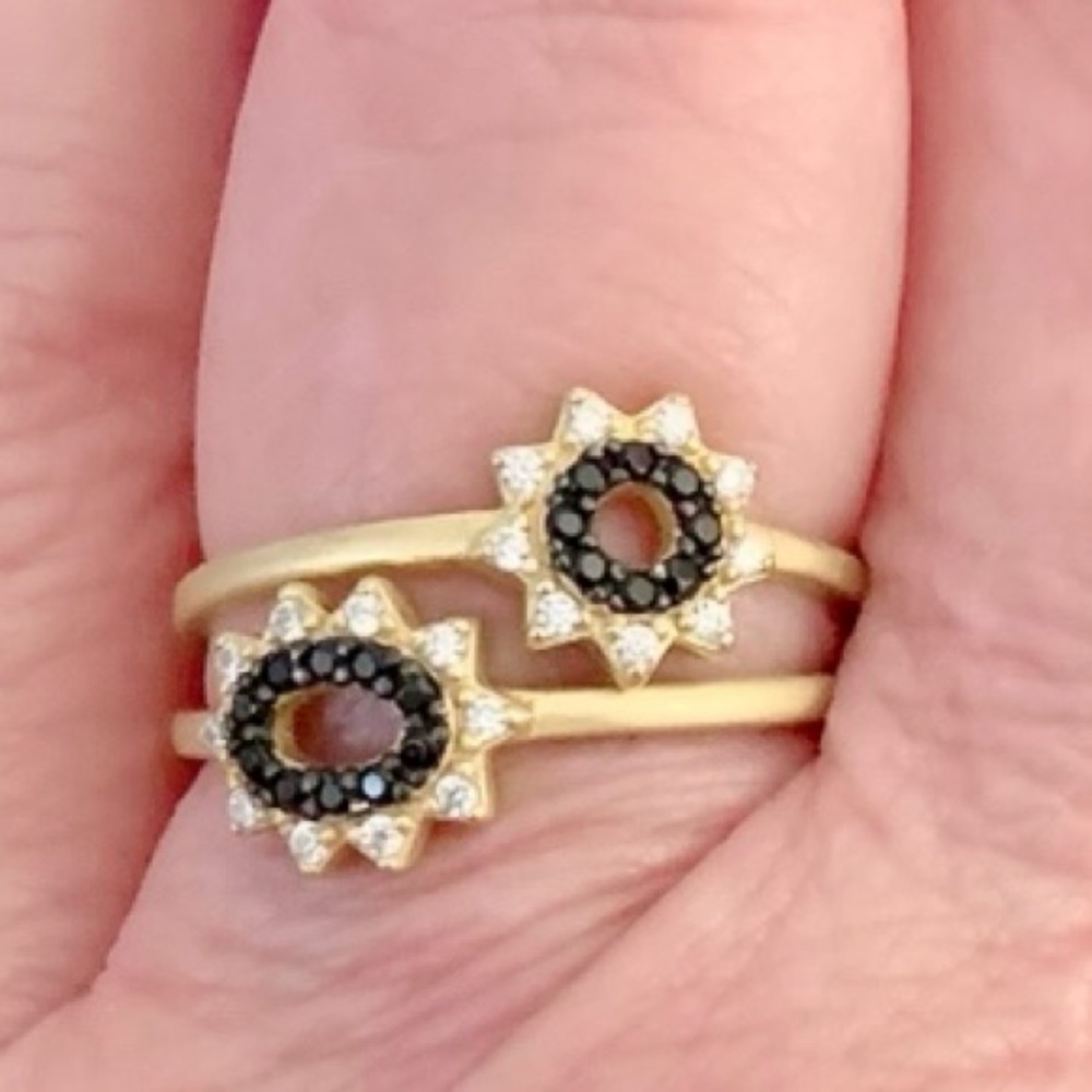 Freida Rothman Signature Marquise Station 2-Stack Ring - Picture 4 of 10